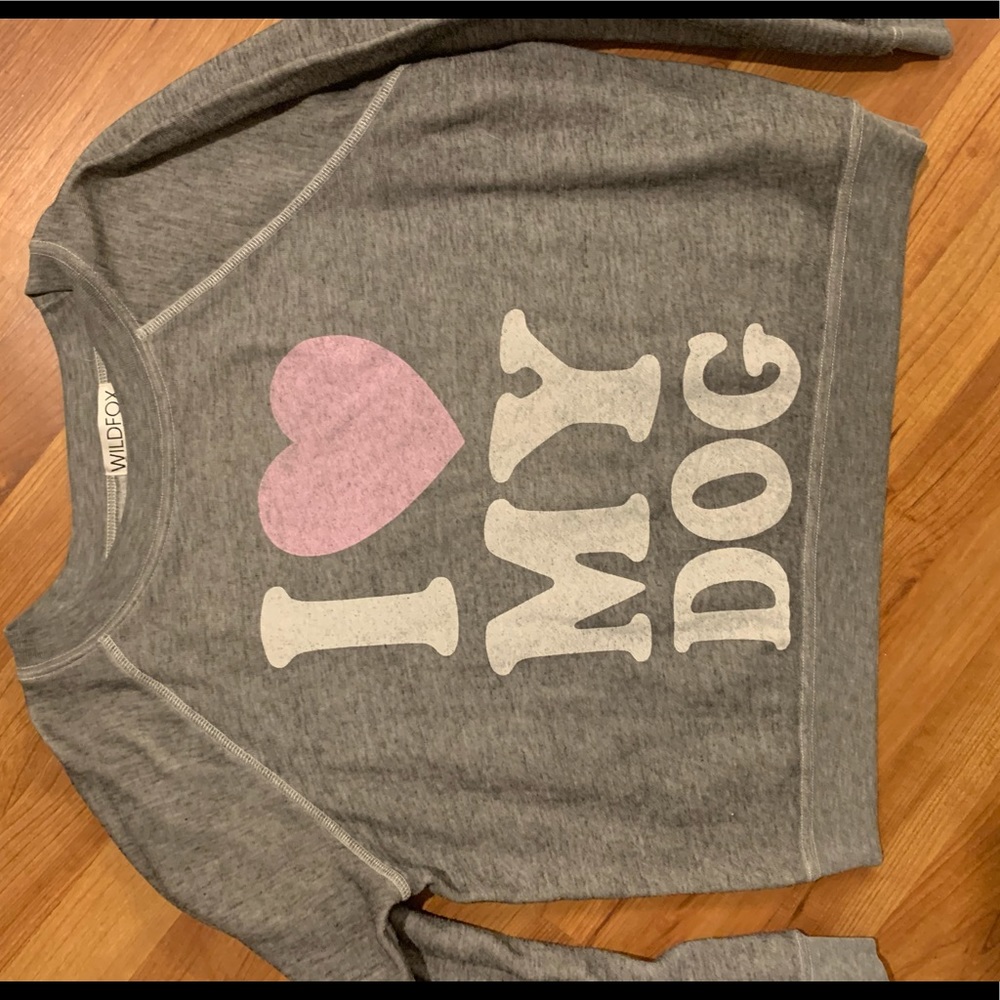 Wild fox I love my dog sweatshirt